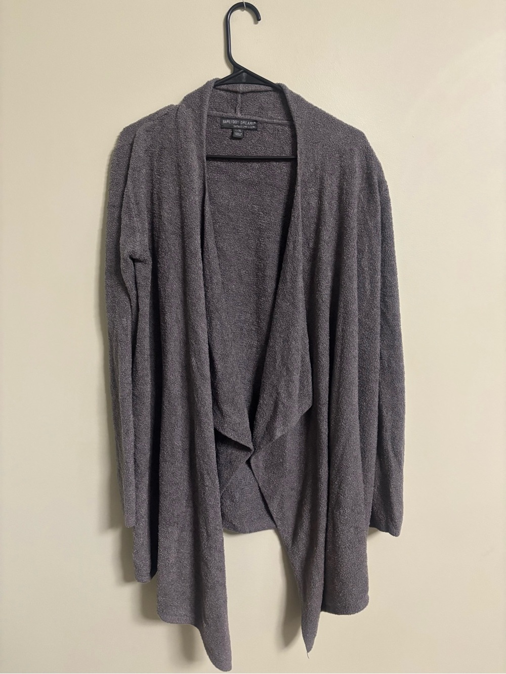 Barefoot Dreams Bamboo Chic Lite Cardigan Sweater Womens Size Large XL Gray Cozy